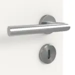 Detailansicht der Oberfläche von Weiß RAL 9016 LA 24 bandseitig Basic Durat Doppelflügeltür inkl. Zarge - Huga