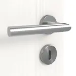 Detailansicht der Oberfläche von Pino Weiß LA 24 bandseitig Basic Durat Doppelflügeltür inkl. Zarge - Huga