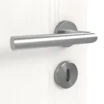 Detailansicht der Oberfläche von Gebürstetes Weiß LA 4 mittig ProLine Duradecor Doppelflügeltür inkl. Zarge - Hörmann