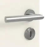 Detailansicht der Oberfläche von Weiß ähnlich RAL 9010 LA 4 mittig Basic Lack Doppelflügeltür inkl. Zarge - Huga