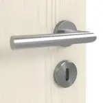 Detailansicht der Oberfläche von Lärche lasiert LA 6 Raute Basic Durat Doppelflügeltür inkl. Zarge - Huga