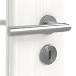 Detailansicht der Oberfläche von Pino Weiß LA 7 Basic Durat Doppelflügeltür inkl. Zarge - Huga