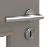 Detailansicht der Oberfläche von Doppelflügeltür LA 9 Basic Taupe RAL 7048 Lack inkl. Zarge - Huga