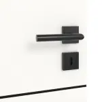 Detailansicht des Lichtausschnitts von Linea Black 04 Weißlack RAL 9016 Doppelflügeltür inkl. Zarge - Deine Tür