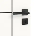 Detailansicht des Lichtausschnitts von Linea Black M23 Weißlack RAL 9016 Doppelflügeltür inkl. Zarge - Deine Tür