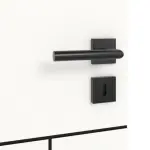 Detailansicht des Lichtausschnitts von Linea Black M43 Weißlack RAL 9016 Doppelflügeltür inkl. Zarge - Deine Tür