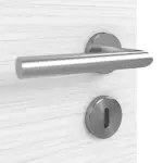 Detailansicht der Oberfläche von Doppelflügeltür Strukturiert Weiß Basic inkl. Zarge - Huga