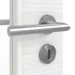 Detailansicht der Oberfläche von Doppelflügeltür LA 11 Strukturiert Weiß Basic inkl. Zarge - Huga