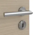 Detailansicht der Oberfläche von Doppelflügeltür LA 24 Strukturiert Taupe Basic inkl. Zarge - Huga