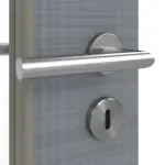 Detailansicht der Oberfläche von Doppelflügeltür LA 24 schlossseitig Cotton like Hygge Grau Basic inkl. Zarge - Huga