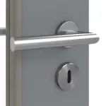 Detailansicht der Oberfläche von Doppelflügeltür LA 24 schlossseitig Ultramatt Staubgrau ProLine inkl. Zarge - Hörmann