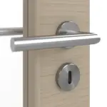 Detailansicht der Oberfläche von Doppelflügeltür LA 27 Strukturiert Taupe Basic inkl. Zarge - Huga