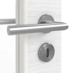 Detailansicht der Oberfläche von Doppelflügeltür LA 27 Strukturiert Weiß Basic inkl. Zarge - Huga