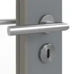 Detailansicht der Oberfläche von Doppelflügeltür LA 27 Ultramatt Hygge Grau Basic inkl. Zarge - Huga