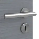 Detailansicht der Oberfläche von Doppelflügeltür LA 4 mittig Strukturiert Hygge Grau Basic inkl. Zarge - Huga