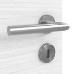 Detailansicht der Oberfläche von Doppelflügeltür LA 4 Strukturiert Weiß Basic inkl. Zarge - Huga