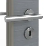 Detailansicht der Oberfläche von Doppelflügeltür LA 7 Strukturiert Hygge Grau Basic inkl. Zarge - Huga