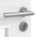 Detailansicht der Oberfläche von Doppelflügeltür LA 9 Strukturiert Weiß Basic inkl. Zarge - Huga