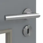 Detailansicht der Oberfläche von Doppelflügeltür LA 9 Ultramatt Staubgrau ProLine inkl. Zarge - Hörmann