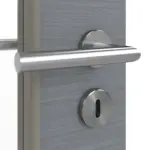 Detailansicht der Oberfläche von Doppelflügeltür LA-DIN Strukturiert Hygge Grau Basic inkl. Zarge - Huga