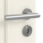 Detailansicht der Oberfläche von Landhaus 3 Classic Weißlack Doppelflügeltür inkl. Zarge - Huga