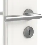 Detailansicht der Oberfläche von Landhaus 4 LA Sprosse 1/3 Classic Weißlack Doppelflügeltür inkl. Zarge - Huga