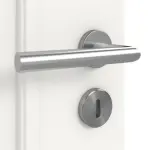 Detailansicht der Oberfläche von Landhaus 4 Classic Weißlack Doppelflügeltür inkl. Zarge - Huga