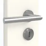 Detailansicht der Oberfläche von GARANT Doppelflügeltür inkl. Zarge 0105-60 Pearl White CPL mit Lichtausschnitt LA-DIN