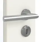 Detailansicht der Oberfläche von GARANT Doppelflügeltür inkl. Zarge 0135-60 Rain Resopal mit Lichtausschnitt LA-DIN