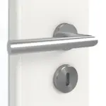 Detailansicht der Oberfläche von GARANT Doppelflügeltür inkl. Zarge Authentic Bianco GCK08 mit Lichtausschnitt LA-DIN