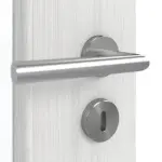 Detailansicht der Oberfläche von GARANT Doppelflügeltür inkl. Zarge Authentic Grigio CPL mit Lichtausschnitt LA-DIN