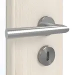 Detailansicht der Oberfläche von GARANT Doppelflügeltür inkl. Zarge Authentic Perl GCK08 mit Lichtausschnitt LA-DIN