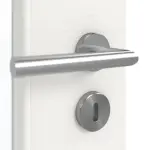 Detailansicht der Oberfläche von GARANT Doppelflügeltür inkl. Zarge Quer Authentic Bianco GCK08 mit Lichtausschnitt LA-DIN