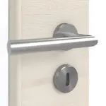 Detailansicht der Oberfläche von GARANT Doppelflügeltür inkl. Zarge Quer Authentic Perl GCK08 mit Lichtausschnitt LA-DIN