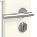 Detailansicht der Oberfläche von GARANT Doppelflügeltür inkl. Zarge 9417-60 Snow White CPL mit Lichtausschnitt LA-DIN Sprosse SP0