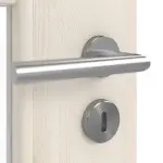 Detailansicht der Oberfläche von GARANT Doppelflügeltür inkl. Zarge Authentic Perl CPL mit Lichtausschnitt LA-DIN Sprosse SP0