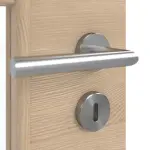 Detailansicht der Oberfläche von GARANT Doppelflügeltür inkl. Zarge Quer Authentic Achat CPL mit Lichtausschnitt LA-DIN Sprosse SP0