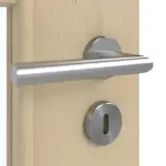 Detailansicht der Oberfläche von GARANT Doppelflügeltür inkl. Zarge Natura Ahorn GCK08 mit Lichtausschnitt LA-DIN Sprosse SP0