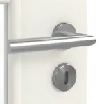 Detailansicht der Oberfläche von GARANT Doppelflügeltür inkl. Zarge Weiß Struktur Premium GCK08 mit Lichtausschnitt LA-DIN Sprosse SP0