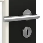 Detailansicht der Oberfläche von GARANT Doppelflügeltür inkl. Zarge 0901-60 Black Resopal mit Lichtausschnitt LA-DIN Sprosse SP1