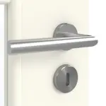 Detailansicht der Oberfläche von GARANT Doppelflügeltür inkl. Zarge 9417-60 Snow White CPL mit Lichtausschnitt LA-DIN Sprosse SP1