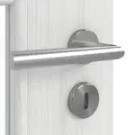 Detailansicht der Oberfläche von GARANT Doppelflügeltür inkl. Zarge Authentic Grigio CPL mit Lichtausschnitt LA-DIN Sprosse SP1