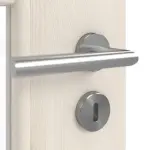 Detailansicht der Oberfläche von GARANT Doppelflügeltür inkl. Zarge Authentic Perl CPL mit Lichtausschnitt LA-DIN Sprosse SP1