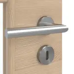 Detailansicht der Oberfläche von GARANT Doppelflügeltür inkl. Zarge Quer Authentic Achat CPL mit Lichtausschnitt LA-DIN Sprosse SP1