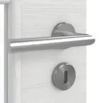 Detailansicht der Oberfläche von GARANT Doppelflügeltür inkl. Zarge Quer Authentic Grigio GCK08 mit Lichtausschnitt LA-DIN Sprosse SP1