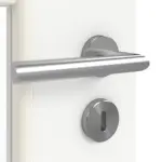 Detailansicht der Oberfläche von GARANT Doppelflügeltür inkl. Zarge U11209SD Edelweiß GHK08 mit Lichtausschnitt LA-DIN Sprosse SP1