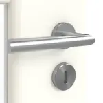 Detailansicht der Oberfläche von GARANT Doppelflügeltür inkl. Zarge W1000ST3 Premium Weiß GHK08 mit Lichtausschnitt LA-DIN Sprosse SP1