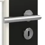 Detailansicht der Oberfläche von GARANT Doppelflügeltür inkl. Zarge 0901-60 Black Resopal mit Lichtausschnitt LA-DIN Sprosse SP10