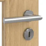 Detailansicht der Oberfläche von GARANT Doppelflügeltür inkl. Zarge Authentic Asteiche CPL mit Lichtausschnitt LA-DIN Sprosse SP10