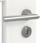 Detailansicht der Oberfläche von GARANT Doppelflügeltür inkl. Zarge Authentic Bianco GCK08 mit Lichtausschnitt LA-DIN Sprosse SP10